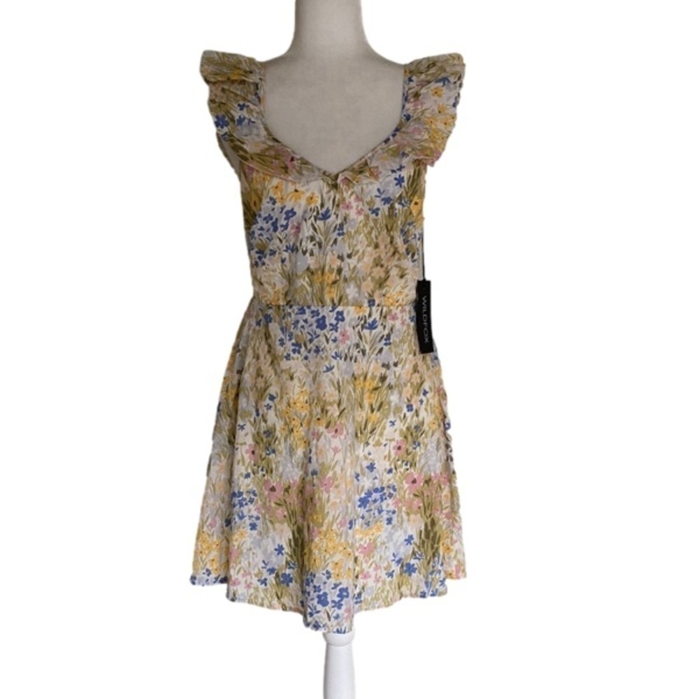 Wildfox Blair Deep V Ruffle Floral Dress BNWT